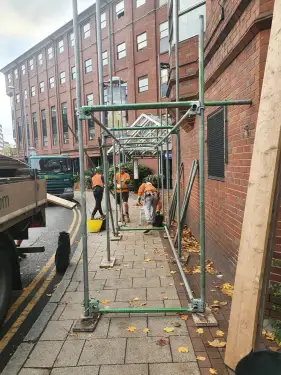 Click Here To Enlarge This Photo Of Scaffolding On Maid Marian Way&comma; Nottingham&colon; A Look Back
